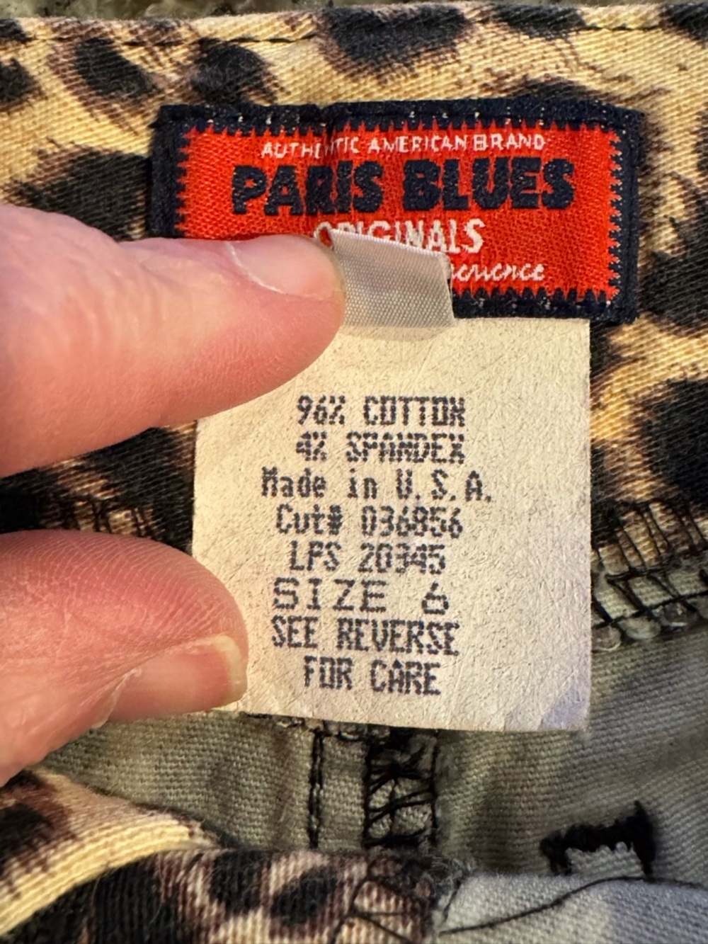Vintage Cheetah Print Jeans Kids Size 6 Made USA Retro Y2K Animal Print Denim - Picture 4 of 5